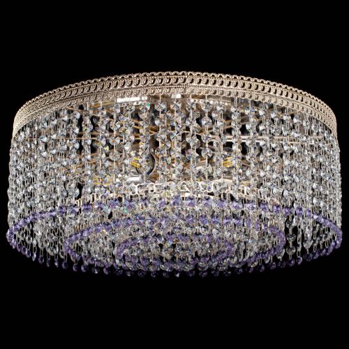 Люстра Флоренция капель оптикон фиолетовая в Симферополе Гусь Хрустальный