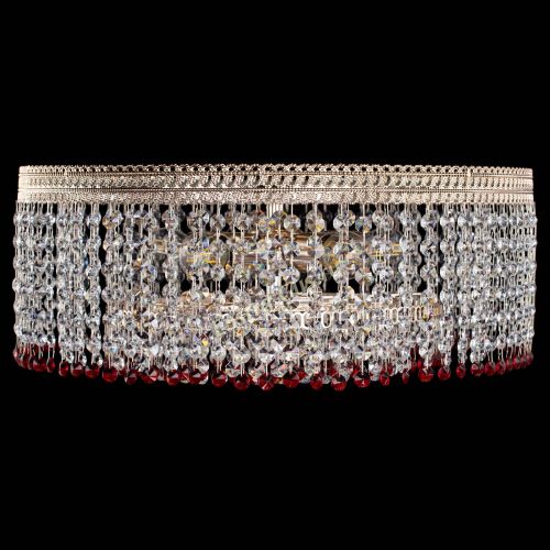 Люстра Флоренция капель оптикон красная в Симферополе Гусь Хрустальный