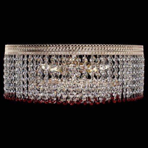 Люстра Флоренция капель оптикон красная в Симферополе Гусь Хрустальный