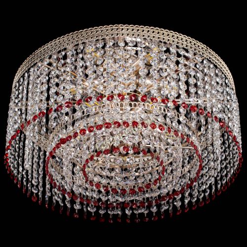 Люстра Флоренция капель оптикон красная в Симферополе Гусь Хрустальный
