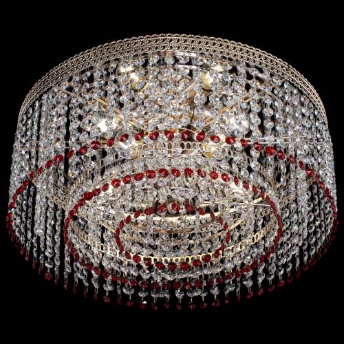 Люстра Флоренция капель оптикон красная в Симферополе Гусь Хрустальный