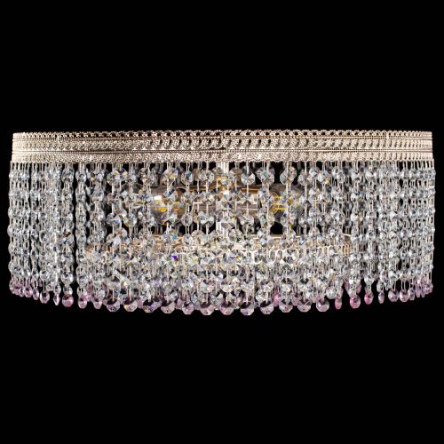 Люстра Флоренция капель оптикон розовая в Симферополе Гусь Хрустальный