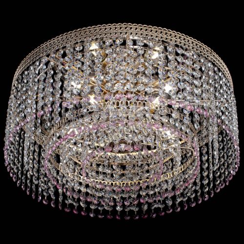 Люстра Флоренция капель оптикон розовая в Симферополе Гусь Хрустальный