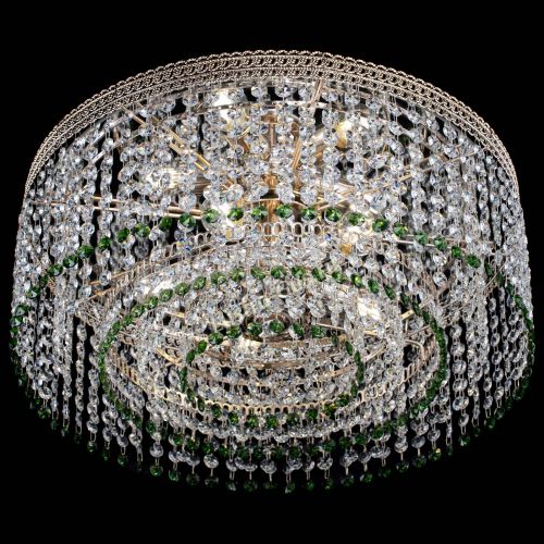 Люстра Флоренция капель оптикон зеленая в Симферополе Гусь Хрустальный