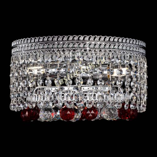 Люстра Флоренция шар №2 красная в Симферополе Гусь Хрустальный