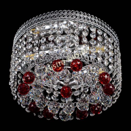 Люстра Флоренция шар №2 красная в Симферополе Гусь Хрустальный