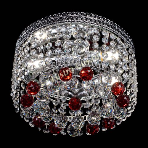 Люстра Флоренция шар №2 красная в Симферополе Гусь Хрустальный