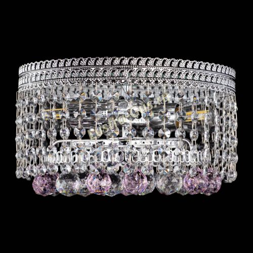 Люстра Флоренция шар №2 розовая в Симферополе Гусь Хрустальный