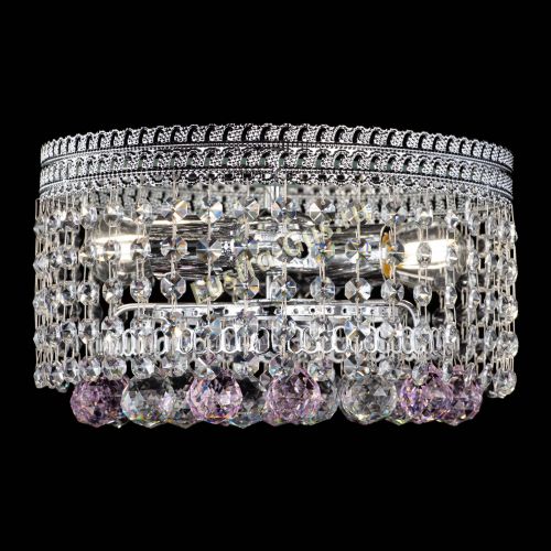 Люстра Флоренция шар №2 розовая в Симферополе Гусь Хрустальный