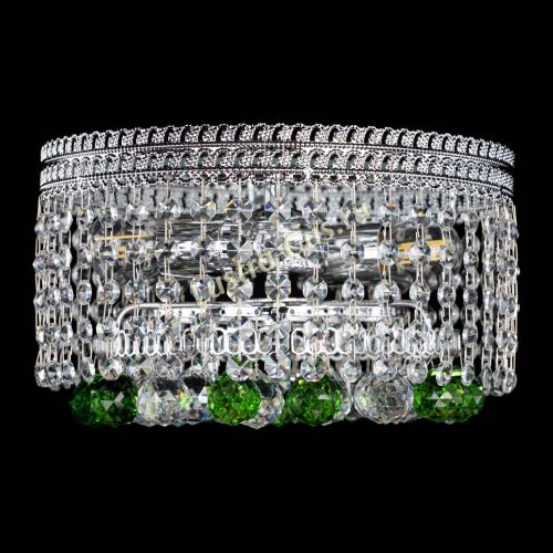 Люстра Флоренция шар №2 зеленая в Симферополе Гусь Хрустальный