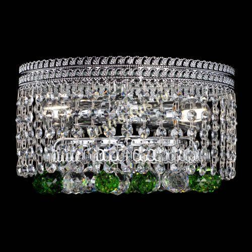 Люстра Флоренция шар №2 зеленая в Симферополе Гусь Хрустальный