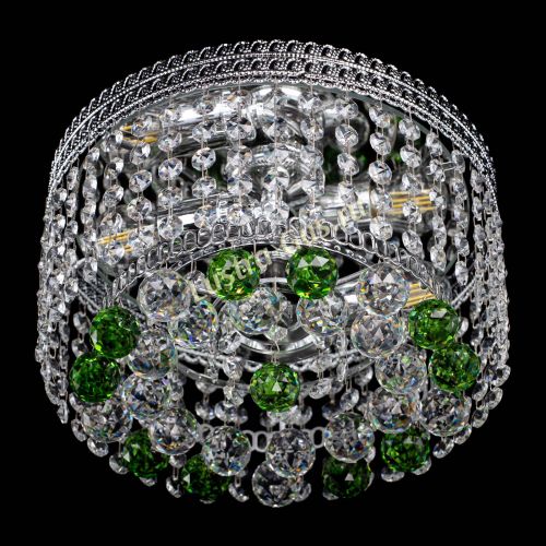 Люстра Флоренция шар №2 зеленая в Симферополе Гусь Хрустальный