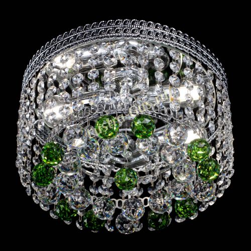 Люстра Флоренция шар №2 зеленая в Симферополе Гусь Хрустальный