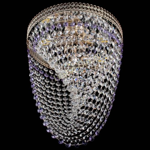 Люстра Флоренция Водоворот фиолетовая в Симферополе Гусь Хрустальный