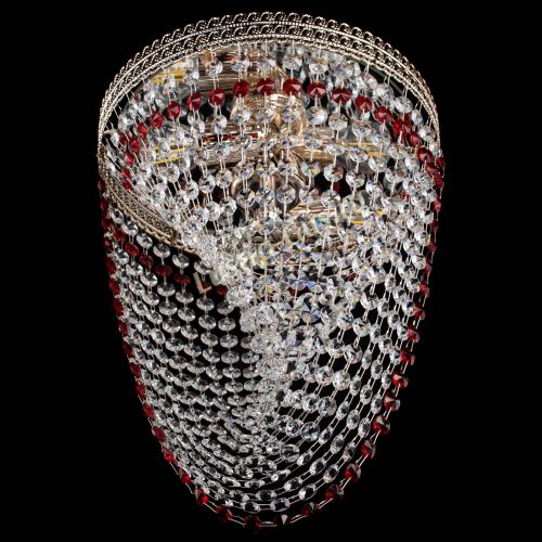 Люстра Флоренция Водоворот красная в Симферополе Гусь Хрустальный