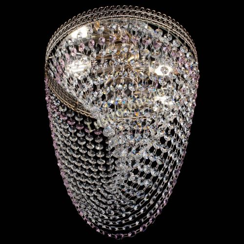 Люстра Флоренция Водоворот розовая в Симферополе Гусь Хрустальный