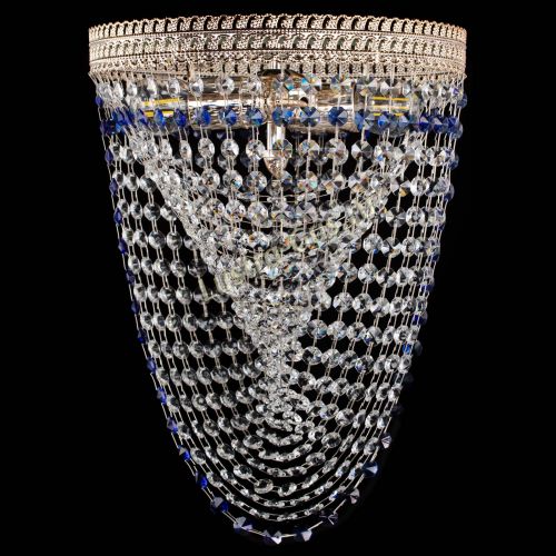 Люстра Флоренция Водоворот синяя в Симферополе Гусь Хрустальный