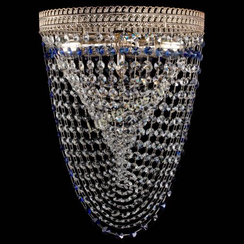 Люстра Флоренция Водоворот синяя в Симферополе Гусь Хрустальный