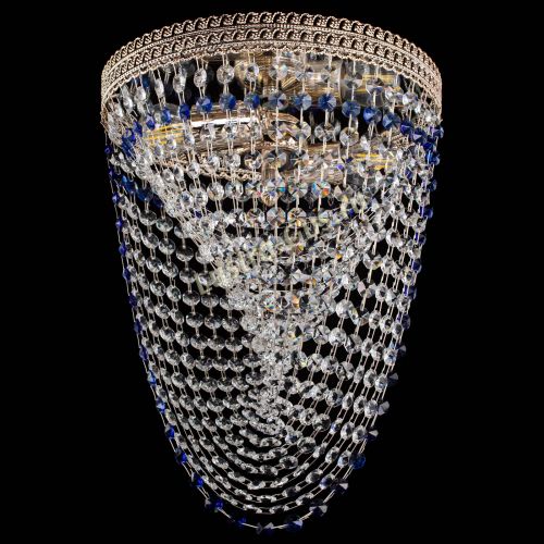 Люстра Флоренция Водоворот синяя в Симферополе Гусь Хрустальный