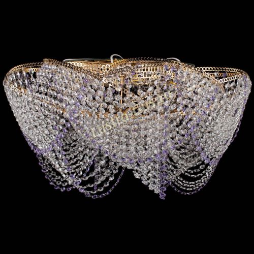 Люстра Галактика №4 фиолетовая в Симферополе Гусь Хрустальный