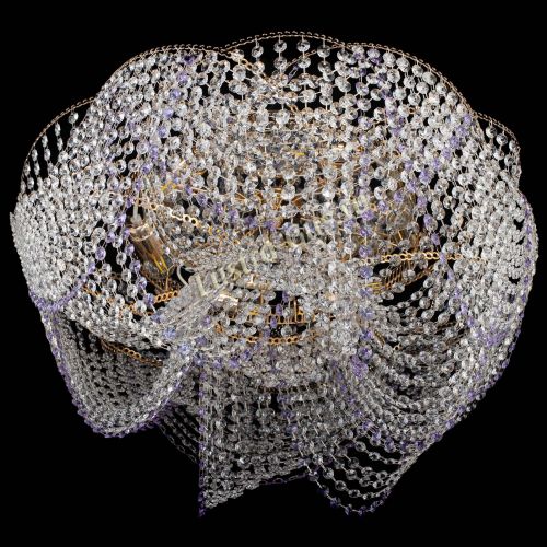 Люстра Галактика №4 фиолетовая в Симферополе Гусь Хрустальный