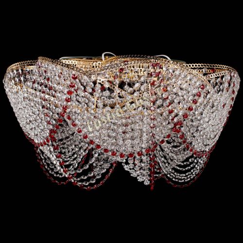 Люстра Галактика №4 красная в Симферополе Гусь Хрустальный