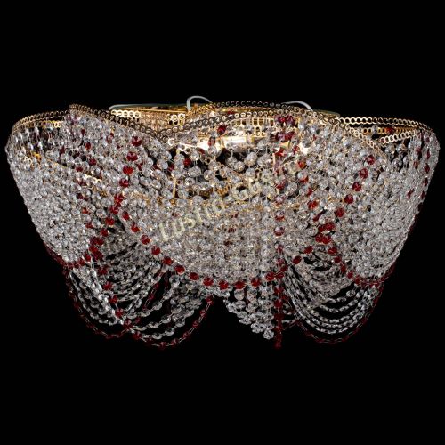 Люстра Галактика №4 красная в Симферополе Гусь Хрустальный