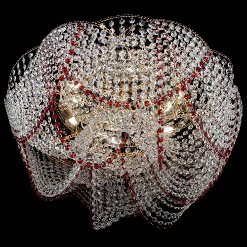 Люстра Галактика №4 красная в Симферополе Гусь Хрустальный