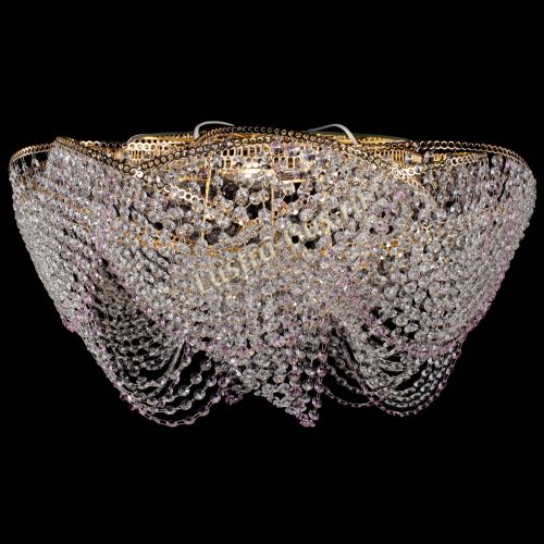 Люстра Галактика №4 розовая в Симферополе Гусь Хрустальный