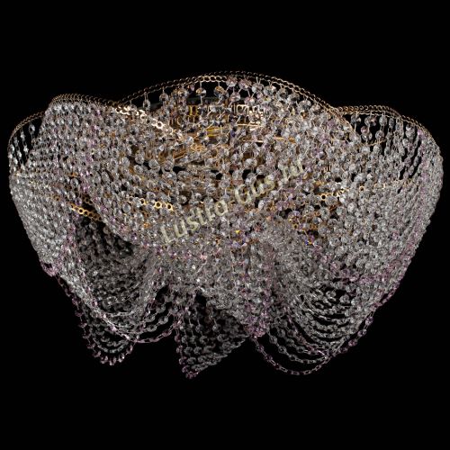 Люстра Галактика №4 розовая в Симферополе Гусь Хрустальный