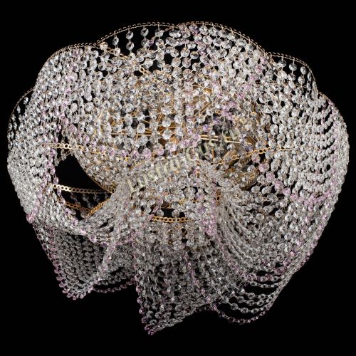 Люстра Галактика №4 розовая в Симферополе Гусь Хрустальный