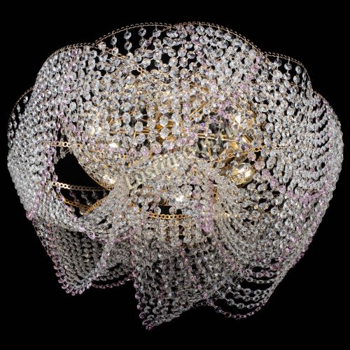 Люстра Галактика №4 розовая в Симферополе Гусь Хрустальный