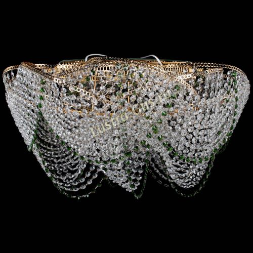 Люстра Галактика №4 зеленая в Симферополе Гусь Хрустальный