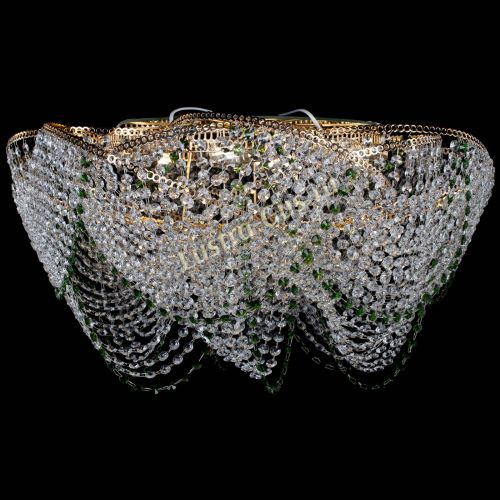 Люстра Галактика №4 зеленая в Симферополе Гусь Хрустальный