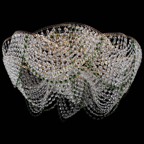 Люстра Галактика №4 зеленая в Симферополе Гусь Хрустальный