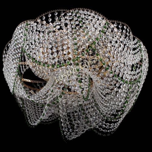 Люстра Галактика №4 зеленая в Симферополе Гусь Хрустальный