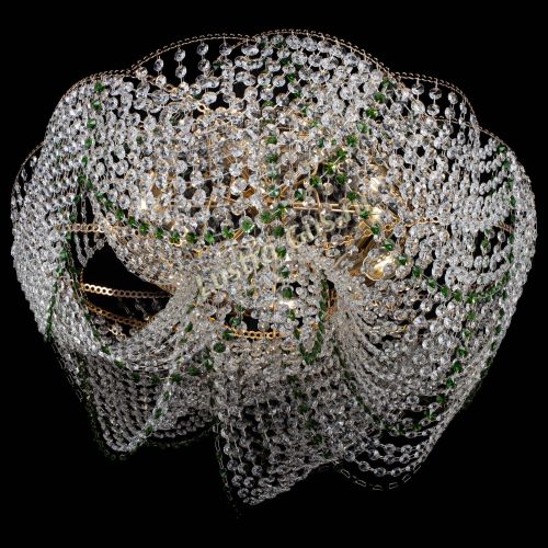 Люстра Галактика №4 зеленая в Симферополе Гусь Хрустальный