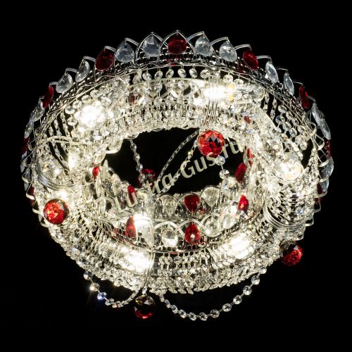 Люстра Глория №1 красная в Симферополе Гусь Хрустальный