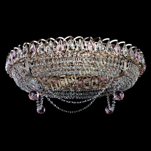 Люстра Глория №1 розовая в Симферополе Гусь Хрустальный