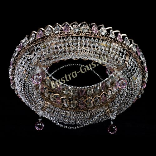 Люстра Глория №1 розовая в Симферополе Гусь Хрустальный