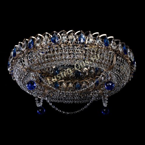 Люстра Глория №1 синяя в Симферополе Гусь Хрустальный