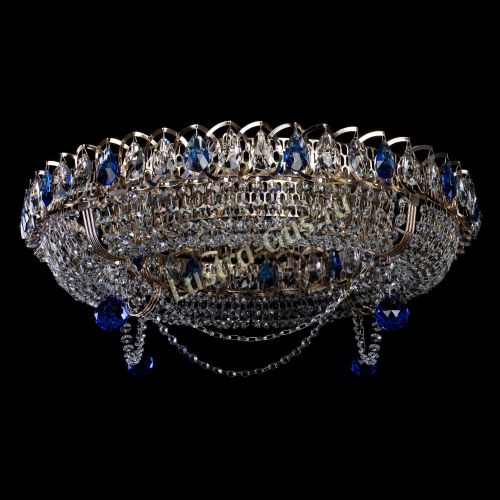 Люстра Глория №1 синяя в Симферополе Гусь Хрустальный