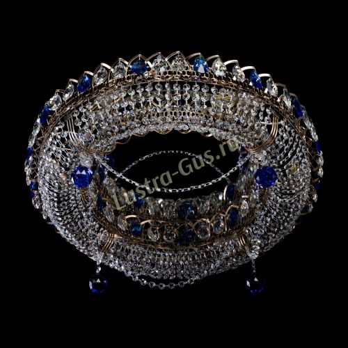 Люстра Глория №1 синяя в Симферополе Гусь Хрустальный