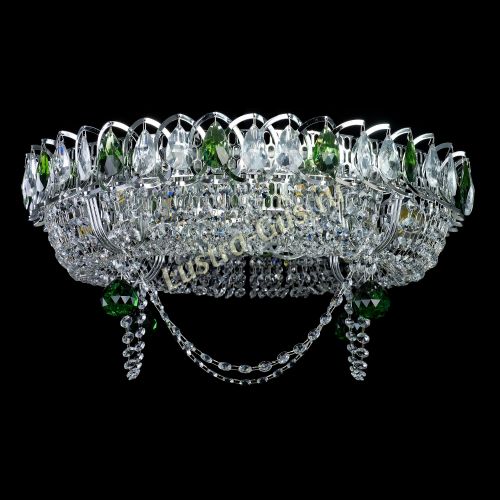 Люстра Глория №1 зеленая в Симферополе Гусь Хрустальный