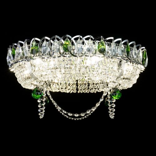 Люстра Глория №1 зеленая в Симферополе Гусь Хрустальный