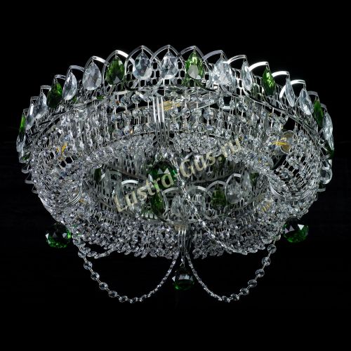 Люстра Глория №1 зеленая в Симферополе Гусь Хрустальный