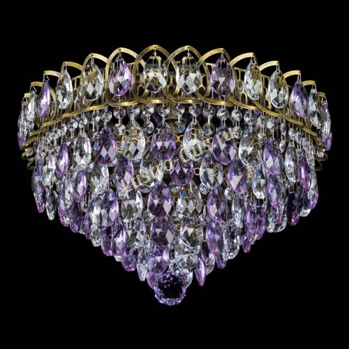 Люстра Грация №1 под бронзу фиолетовая в Симферополе Гусь Хрустальный