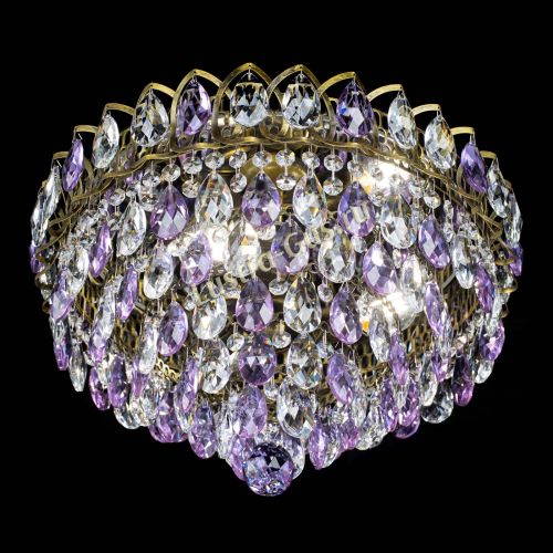 Люстра Грация №1 под бронзу фиолетовая в Симферополе Гусь Хрустальный