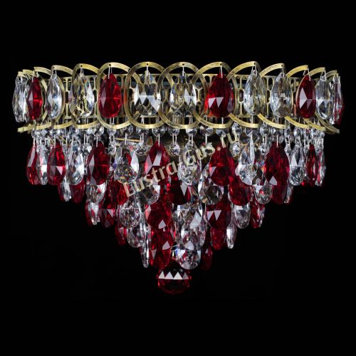 Люстра Грация №1 под бронзу красная в Симферополе Гусь Хрустальный