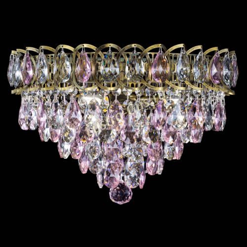 Люстра Грация №1 под бронзу розовая в Симферополе Гусь Хрустальный